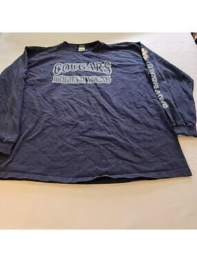 JanSport Cougars Brigham Young Men's Cotton Blue Shirt Long Sleeve Size X-Large